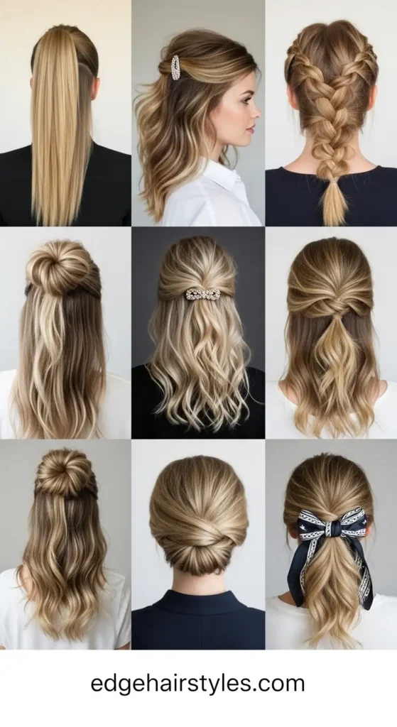 Half-Up, Half-Down Styles