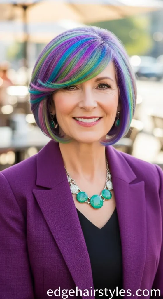 Hairstyles for Women Over 50 Embracing Color