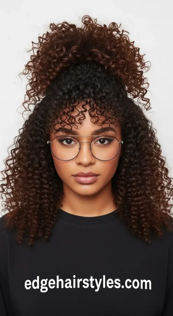 Half-Up, Half-Down Curly Styles