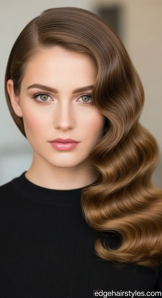Wavy Hair with Fringe Hairstyles S-Waves