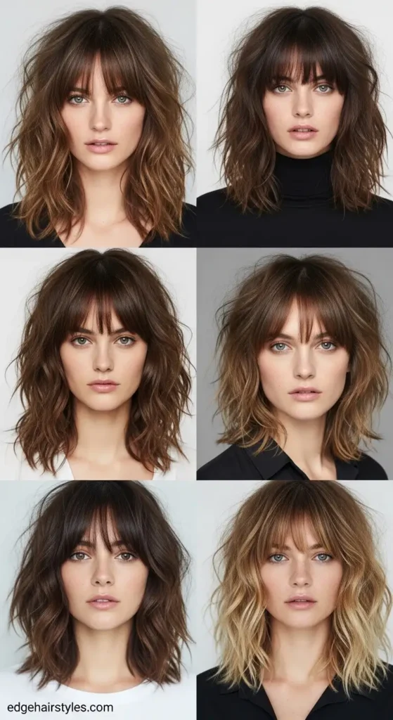 Wavy Hair with Fringe Hairstyles Wavy Hair with Fringe Hairstyles