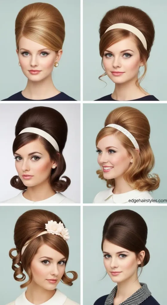 What are the different types of Beehive Hairstyle? 