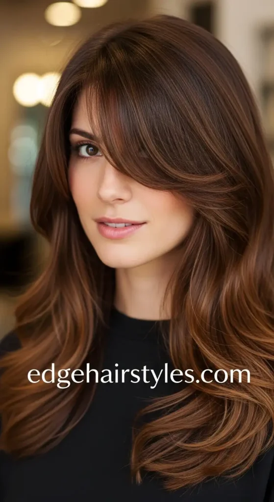 The Ultimate Guide to Hairstyle for Square Face Women Side-swept bangs