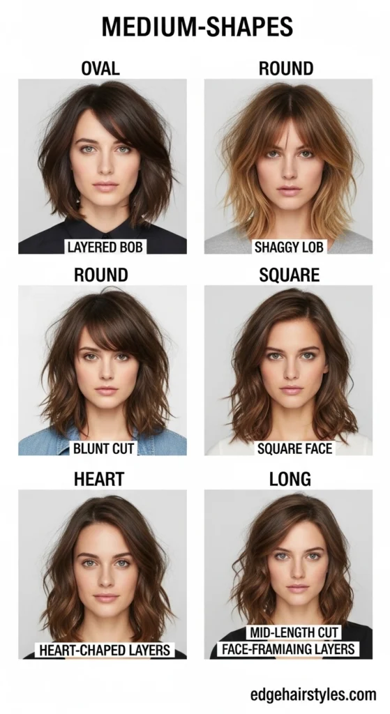 How to Choose the Right Medium-Length Cut for Your Face Shape? 