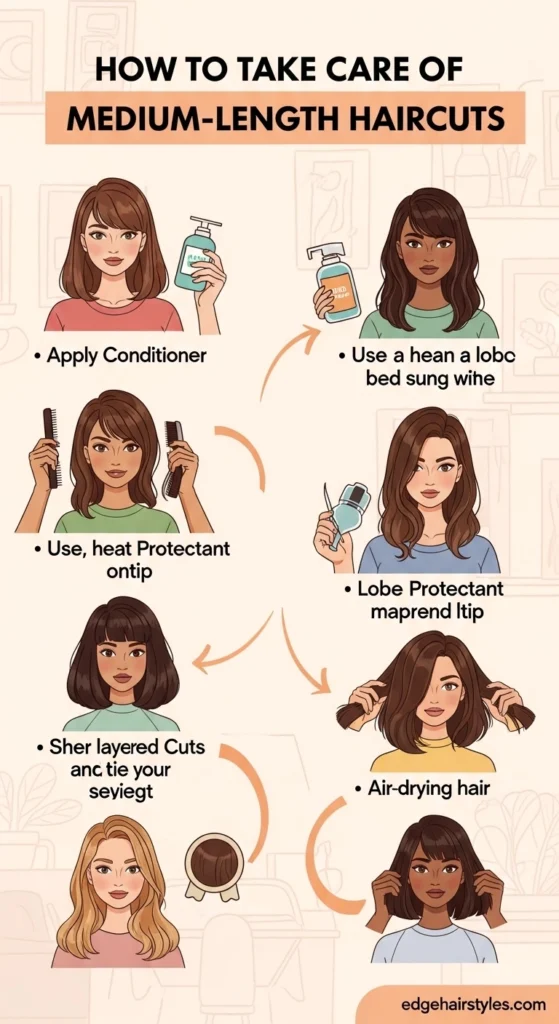 How to take care of Medium Length Haircut