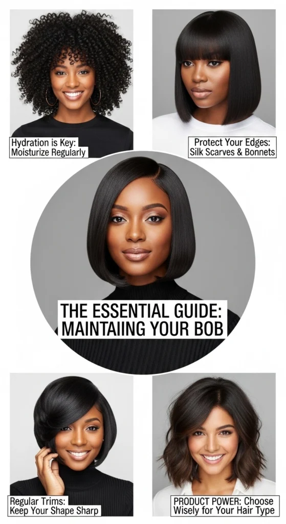 Tips for Maintaining a Bob Hairstyle for black women