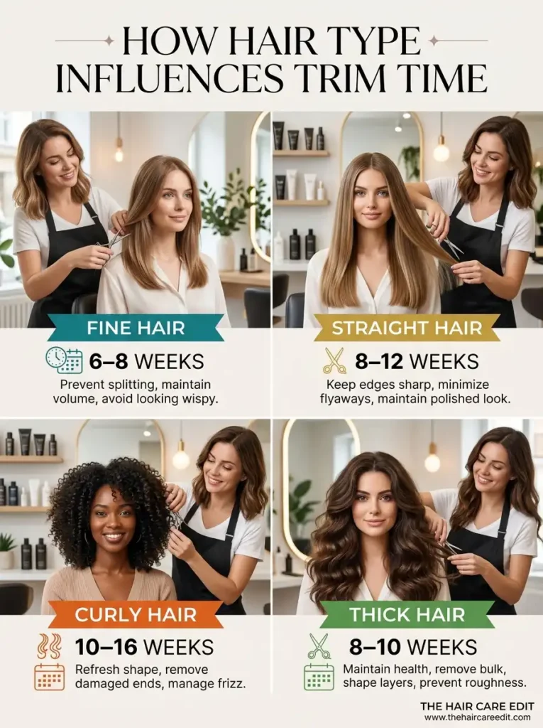 How Hair Type Influences Trim Time