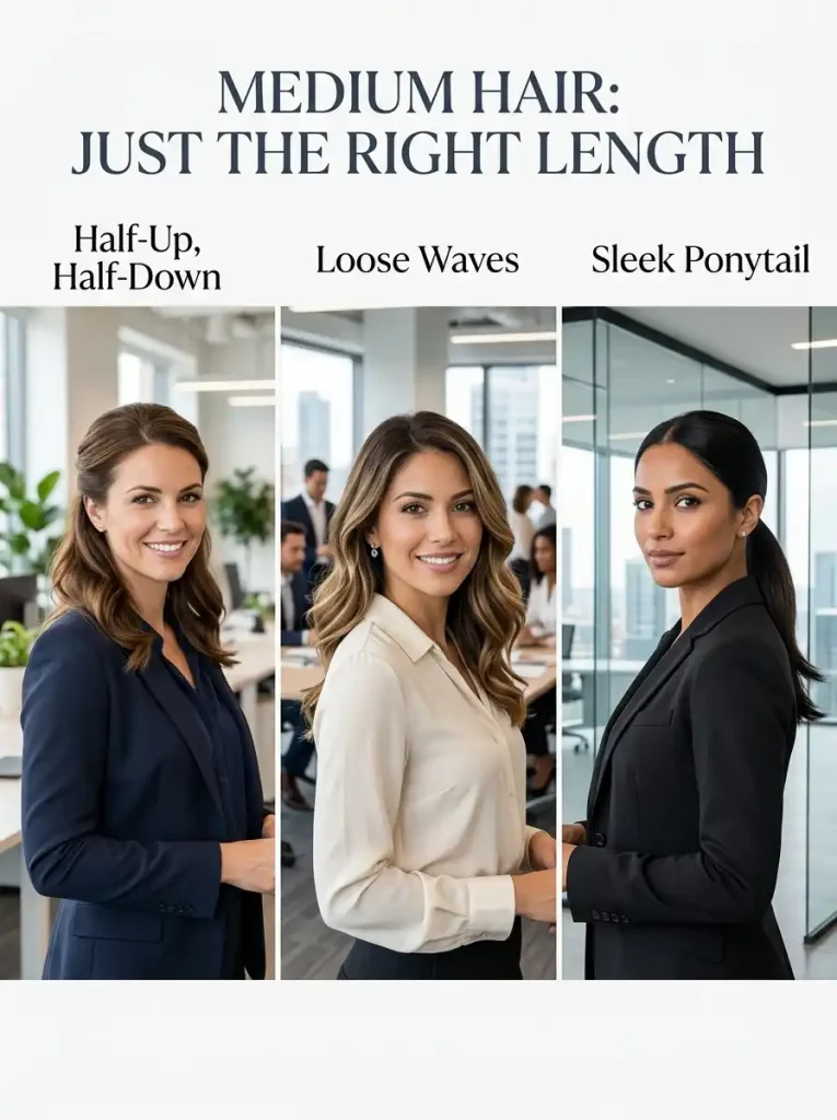 Medium Hair Just the Right Length
