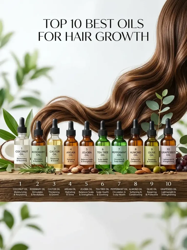 Top 10 Best Oils for Hair Growth
