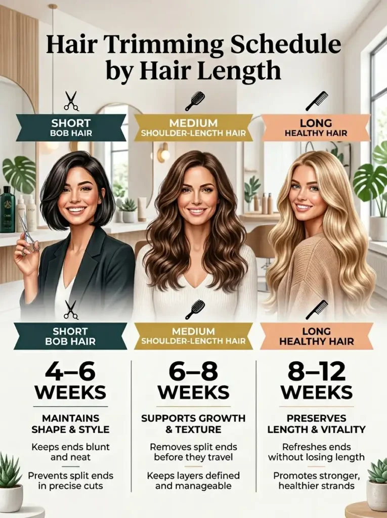 Trimming Schedule by Hair Length